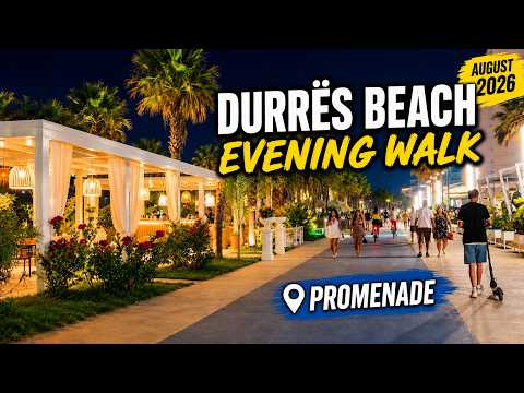 Evening Walk on Durrës Beach, Albania - August 2026 Promenade