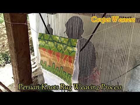 Persian Knot weaving process
