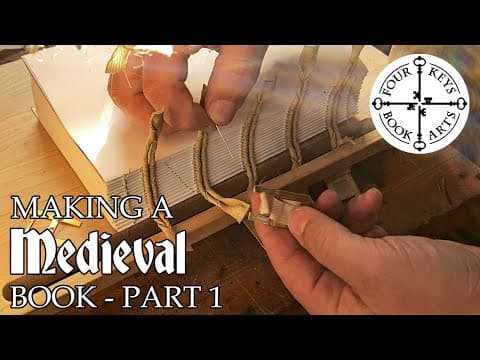 Making a medieval book by hand: folding and sewing