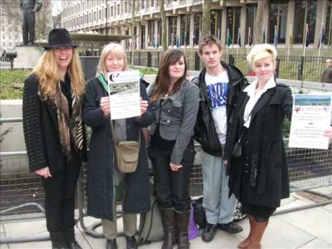 London Rally Against Wild Horse Round Ups in USA