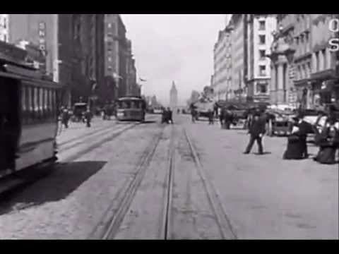San Francisco 1905: Scenes from a streetcar on Market Street