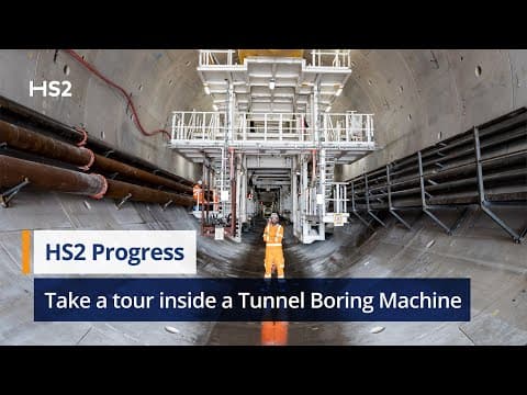 Inside an HS2 tunnel boring machine