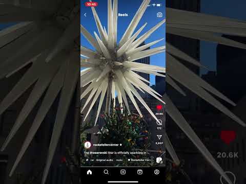 The Swarovski star sparkles atop the Rockefeller tree