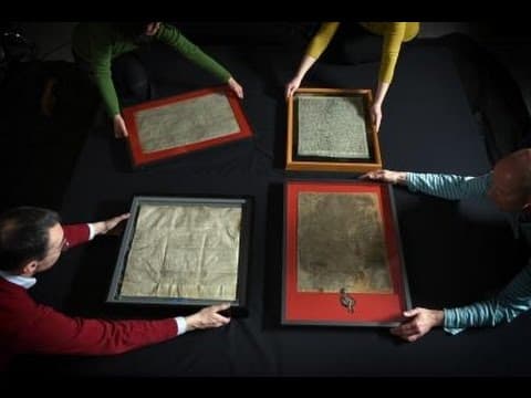 The four surviving original Magna Carta manuscripts
