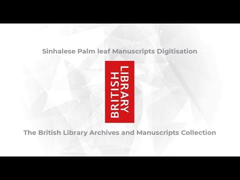 Digitising Sinhalese palm-leaf manuscripts