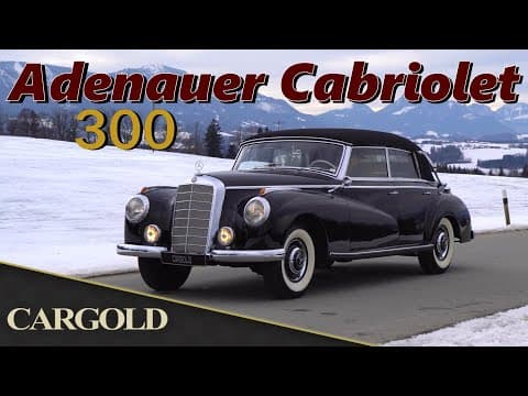Mercedes 300 Adenauer Cabriolet, 1952, Winterausfahrt mit dem wohl größten Cabrio der Nachkriegszeit