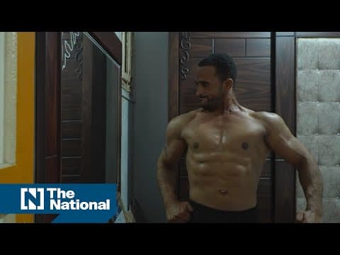 Egyptian bodybuilding champion works as a garbage collector to earn his living