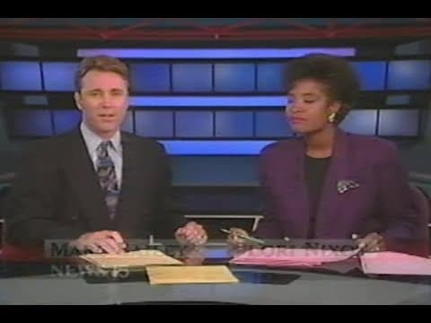 A local newscast on the night he died