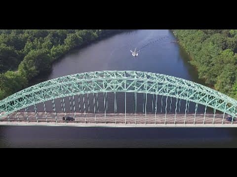 Drone Stalks Bridge In Massachusetts ► DJI Phantom 3 Aerial Footage