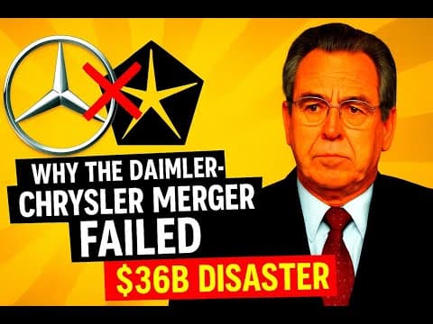 Why the Daimler-Chrysler Merger in 1998 Failed: Lessons from a $36B Deal