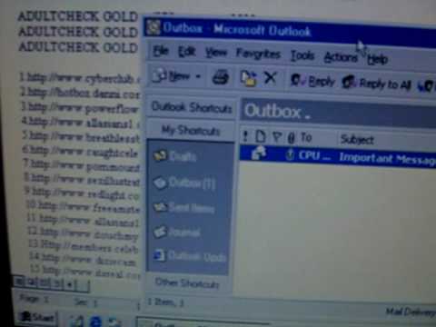 Melissa macro virus running on a test machine