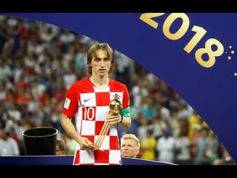 Luka Modrić wins the 2018 Golden Ball