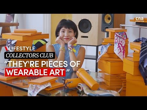 This passionate collector of Hermes silk scarves in Singapore uses them as tops and bags
