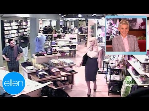 Paris Hilton with Ellen in her ear