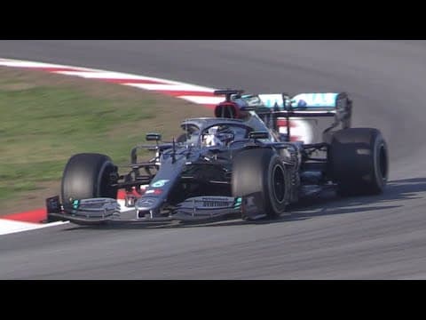 Mercedes W11 F1 2020 Car-V6 Sound in Action at Barcelona Pre Season Testing