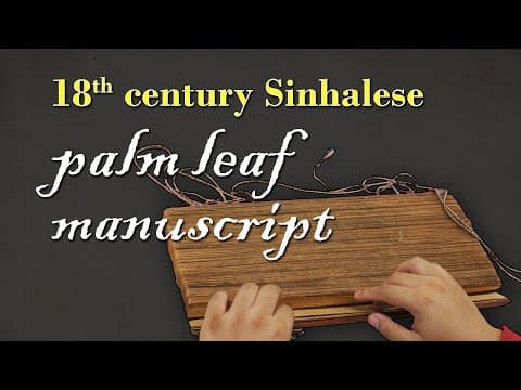 A Sinhalese palm-leaf manuscript from 1750