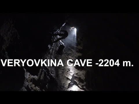 Veryovkina cave to minus 2,204 metres