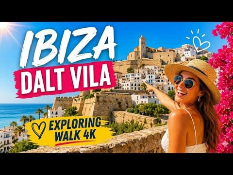 🇪🇸 Ibiza Old Town Walking Tour 4K: Exploring Dalt Vila (Historic Heart)