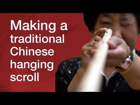 Making a traditional Chinese hanging scroll