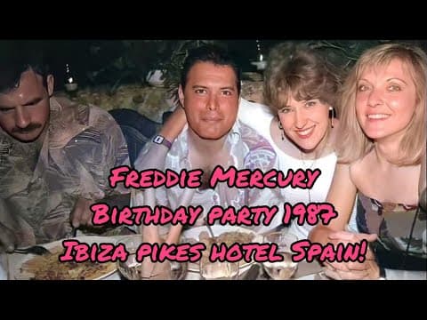 Freddie Mercury last public birthday - Pikes hotel Ibiza 1987