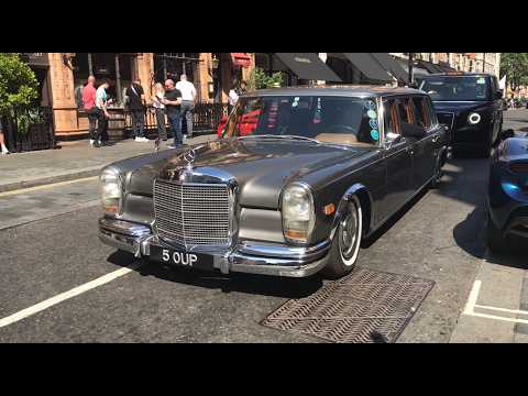 Classic Mercedes-Benz 600 (Durham) Limousine Luxury Car Make An Appearance In London Mayfair