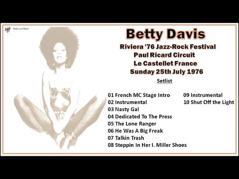 Betty Davis France 1976 [VG-EX Q Aud Recording]