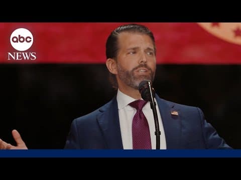 Donald Trump Jr. speaks at the memorial