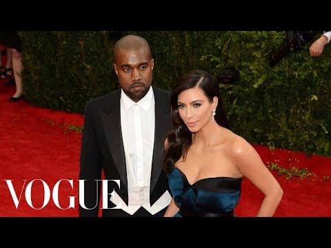 Kim Kardashian and Kanye West at the Met Gala 2014