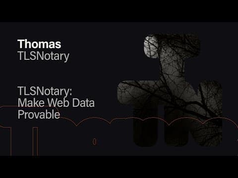 TLSNotary Make Web Data Provable - Thomas