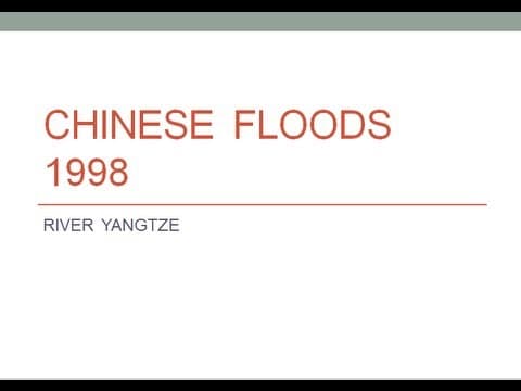 The 1998 Yangtze floods