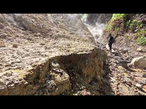 Trekking the active volcano on Savo Island, Solomon Islands