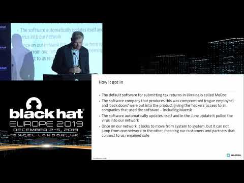 Maersk on the lessons of NotPetya at Black Hat Europe