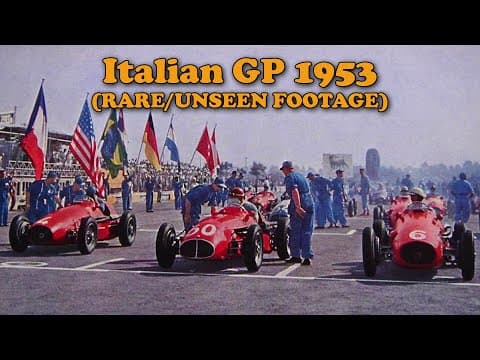 Italian GP 1953 - Fangio wins (Rare/Unseen footage)