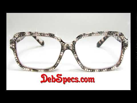 Glamour Swarovski 1980s reading glasses