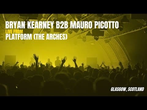 Bryan Kearney B2B Mauro Picotto LIVE @ The Arches Glasgow, October 2025 (4K DJ SET)