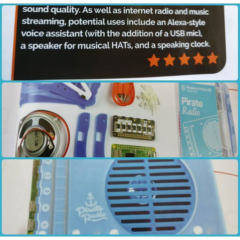 Props to the @pimoroni crew for the 🌟🌟🌟🌟🌟 review of the Pirate Radio kit in @MagP1