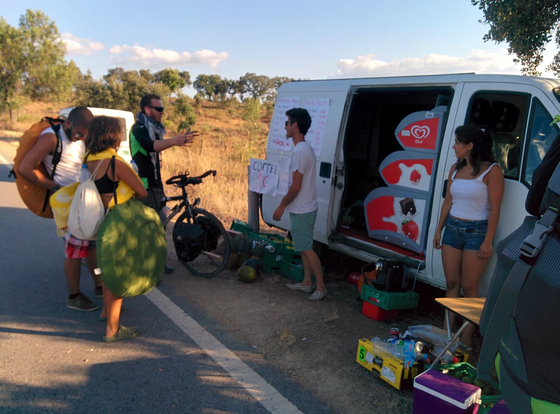 Loading a van at the end of the festival, Boom 2014