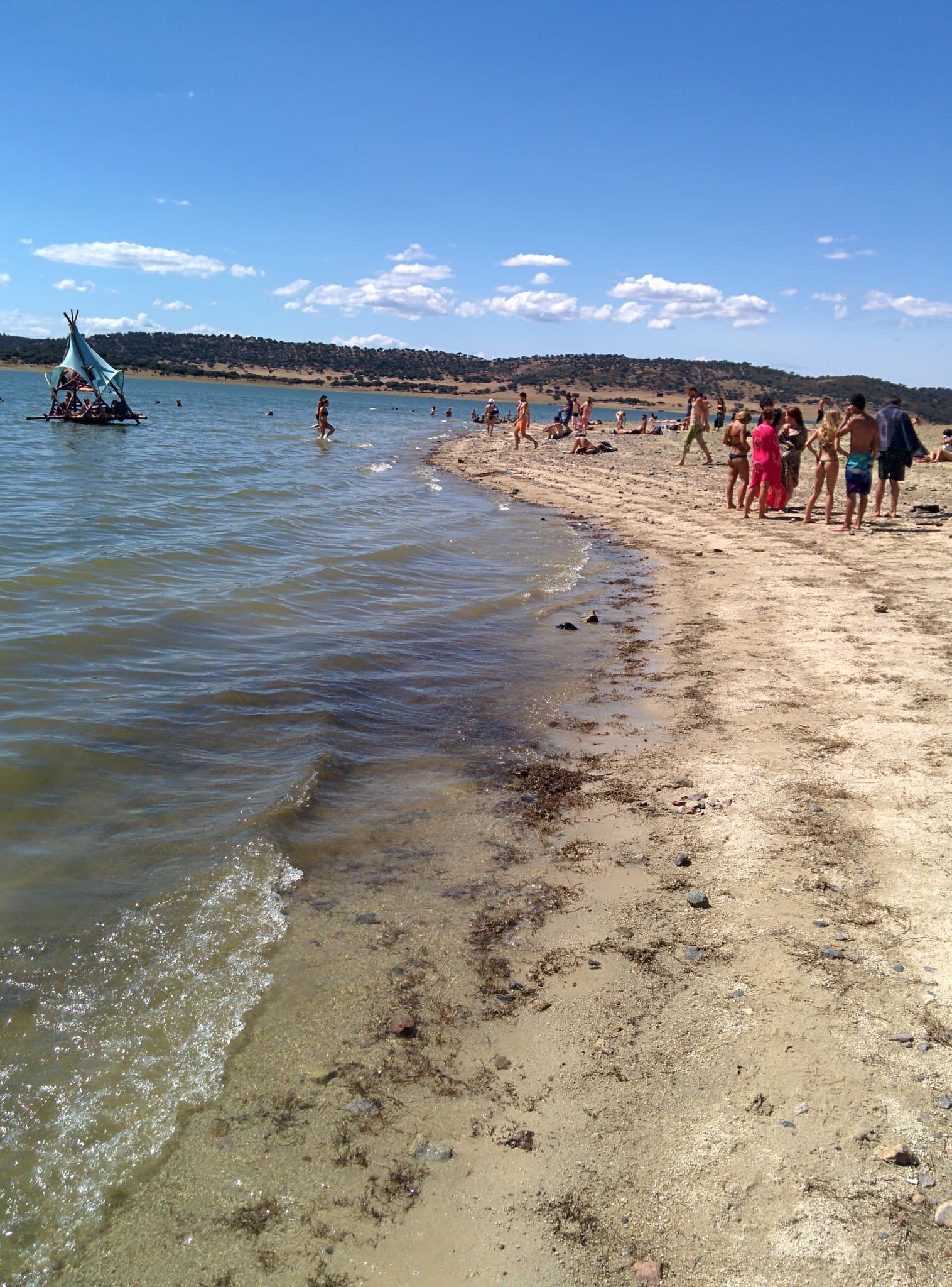 Shallow water along the reservoir beach, Boom 2014
