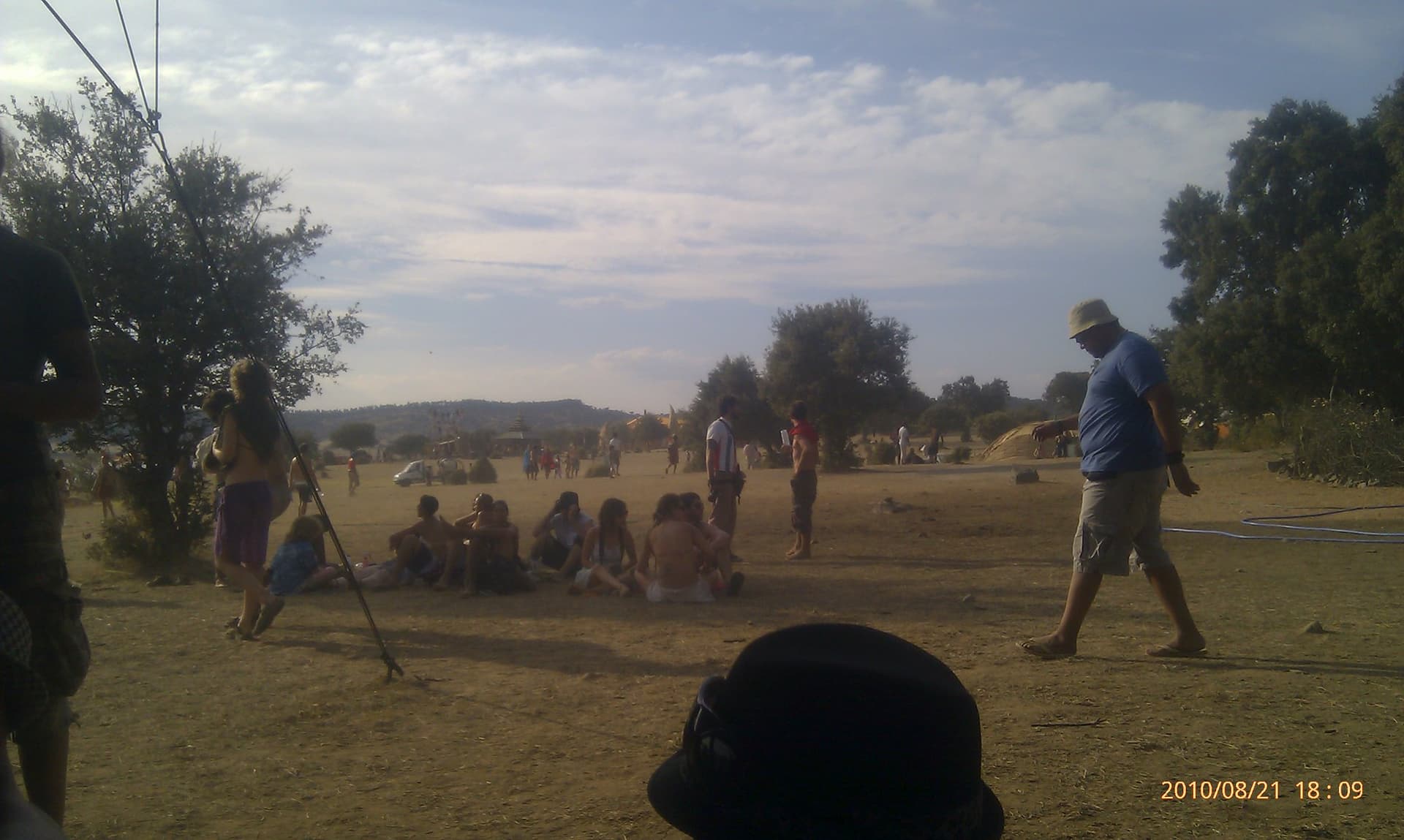 Crossing the open ground in the afternoon, Boom 2010
