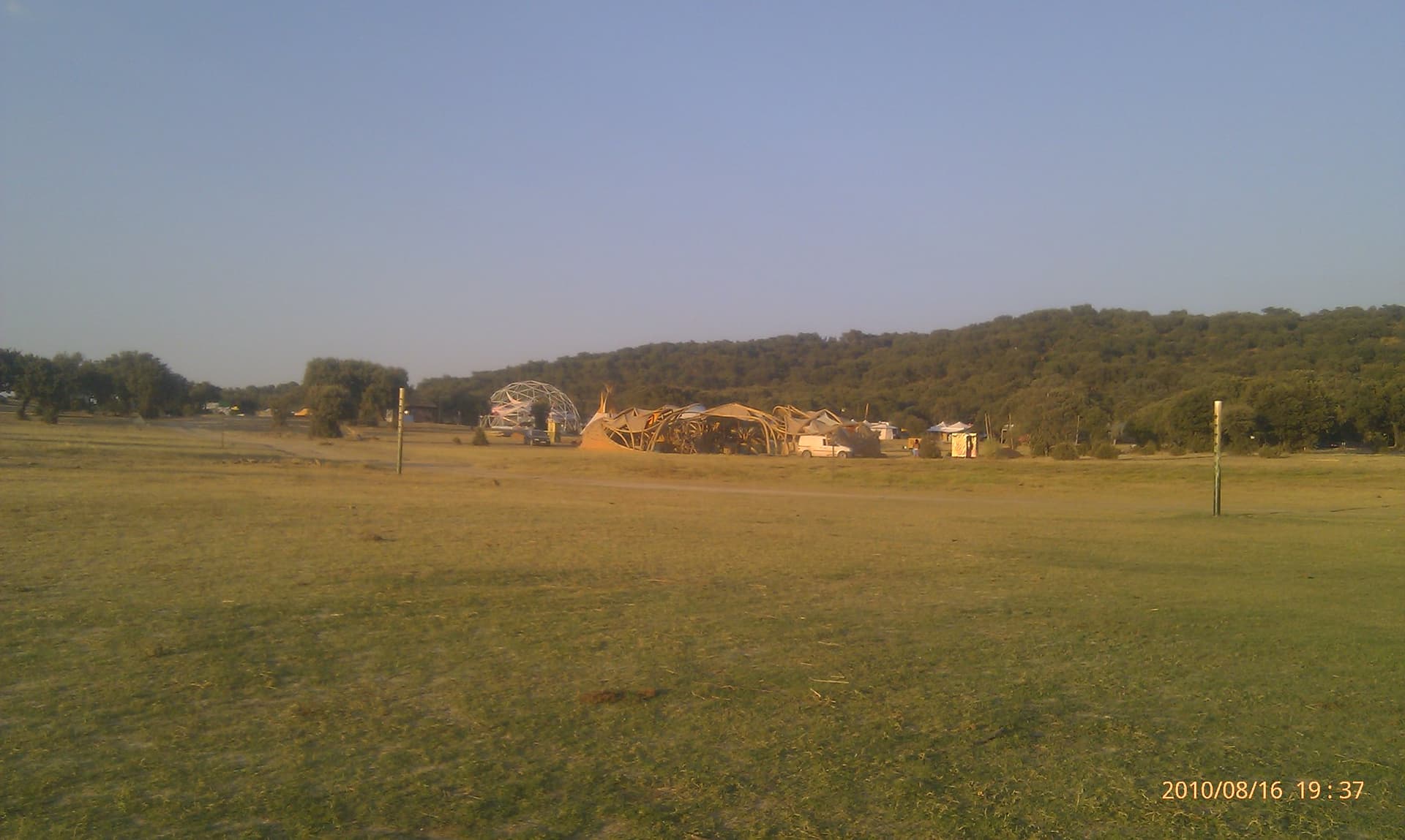 Open ground and treeline at the site, Boom 2010