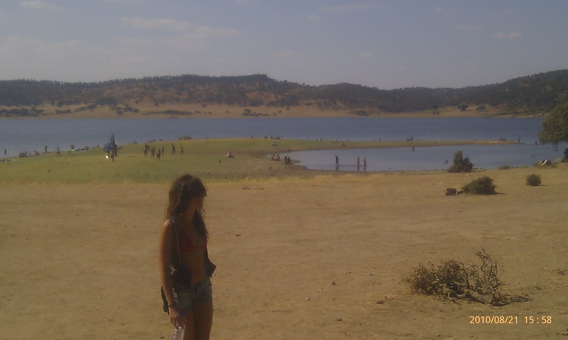 Standing on the dry reservoir flats, Boom 2010