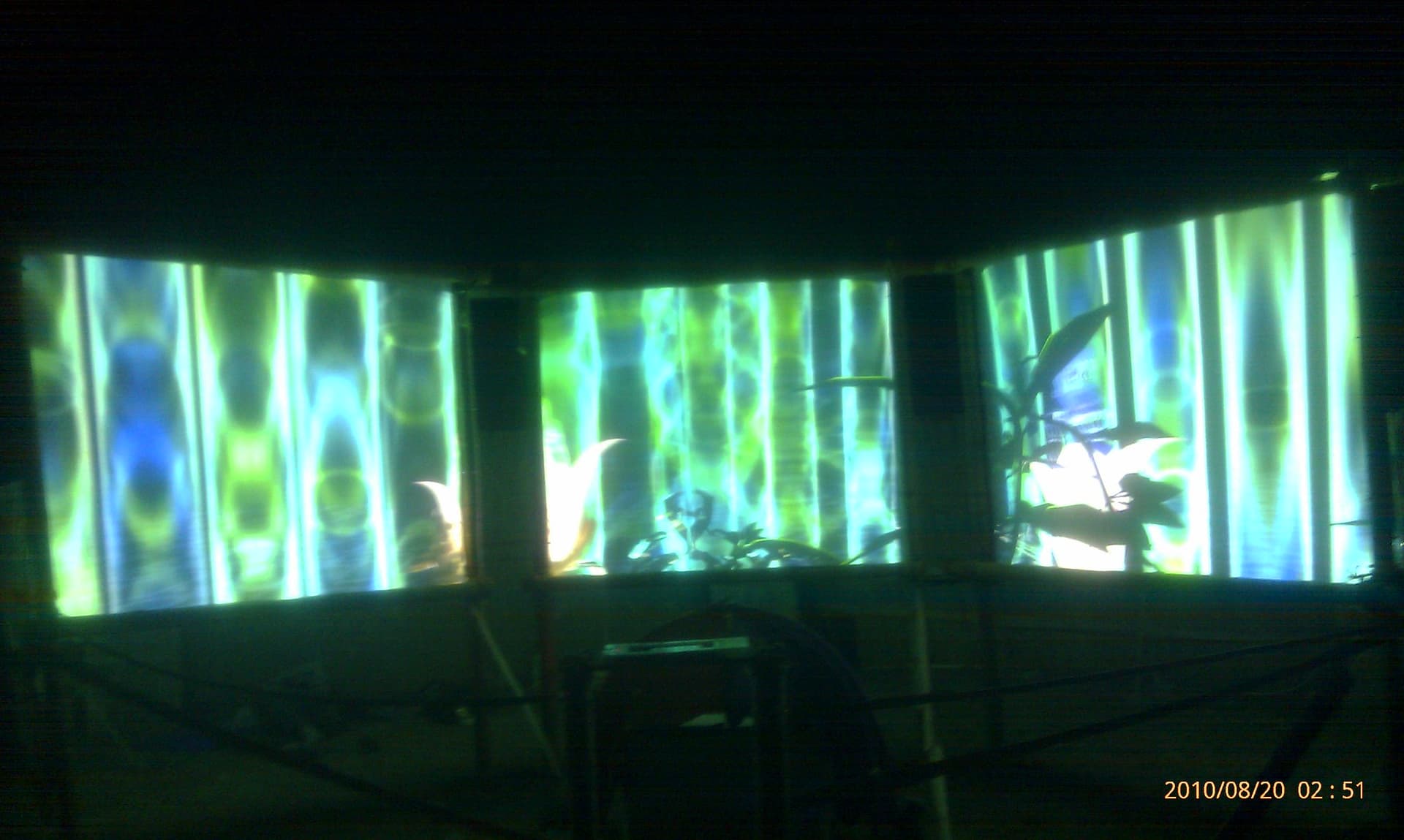 Nucleon interactive visual installtion, third view, Boom 2010