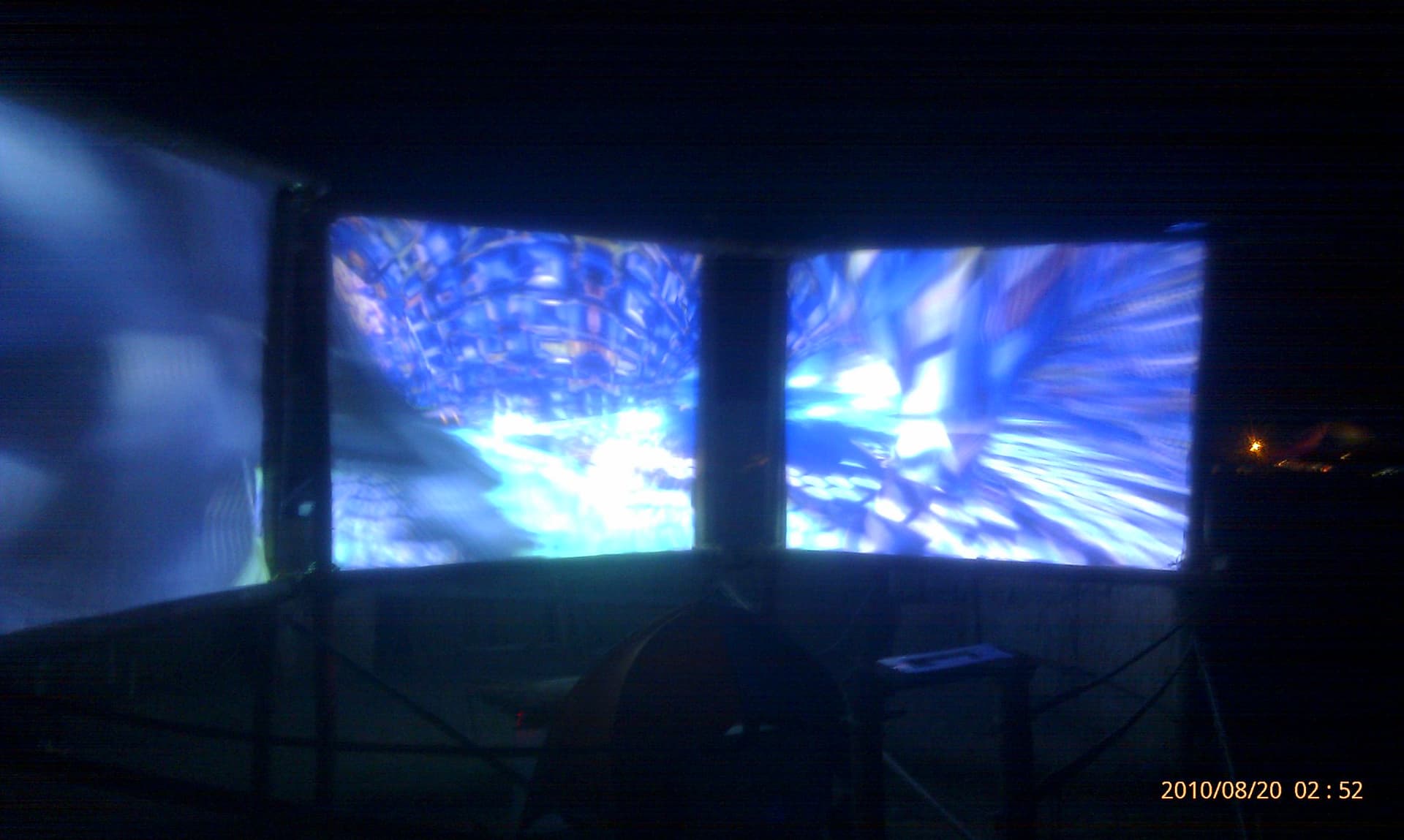 Nucleon interactive visual installtion, fourth view, Boom 2010