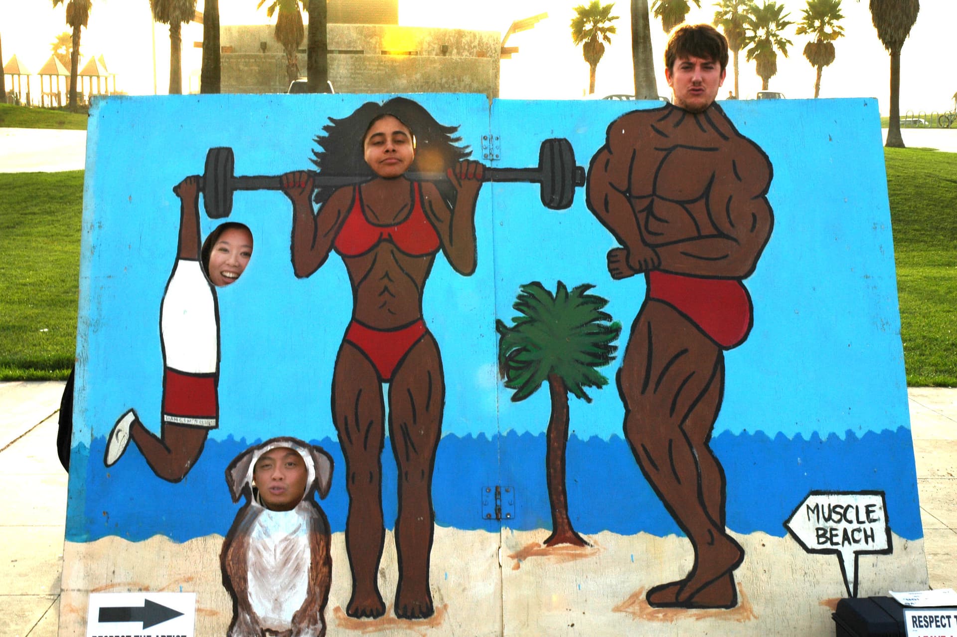 Muscle Beach regulars