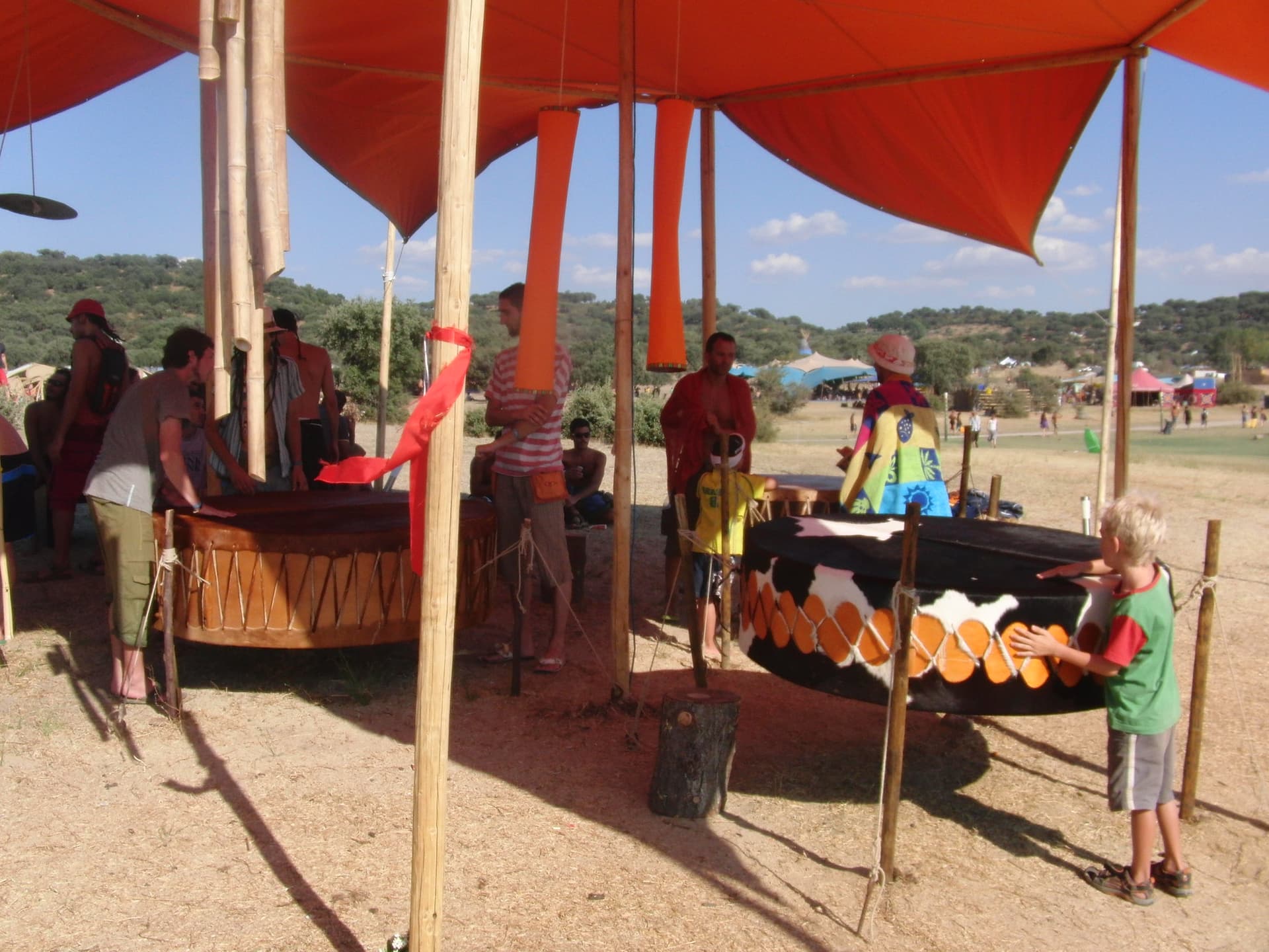 Child drumming at Boom, Boom 2010