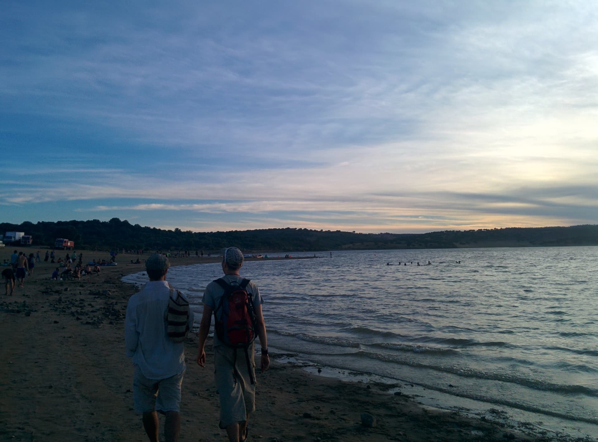 Evening light on the reservoir shore, Boom 2014