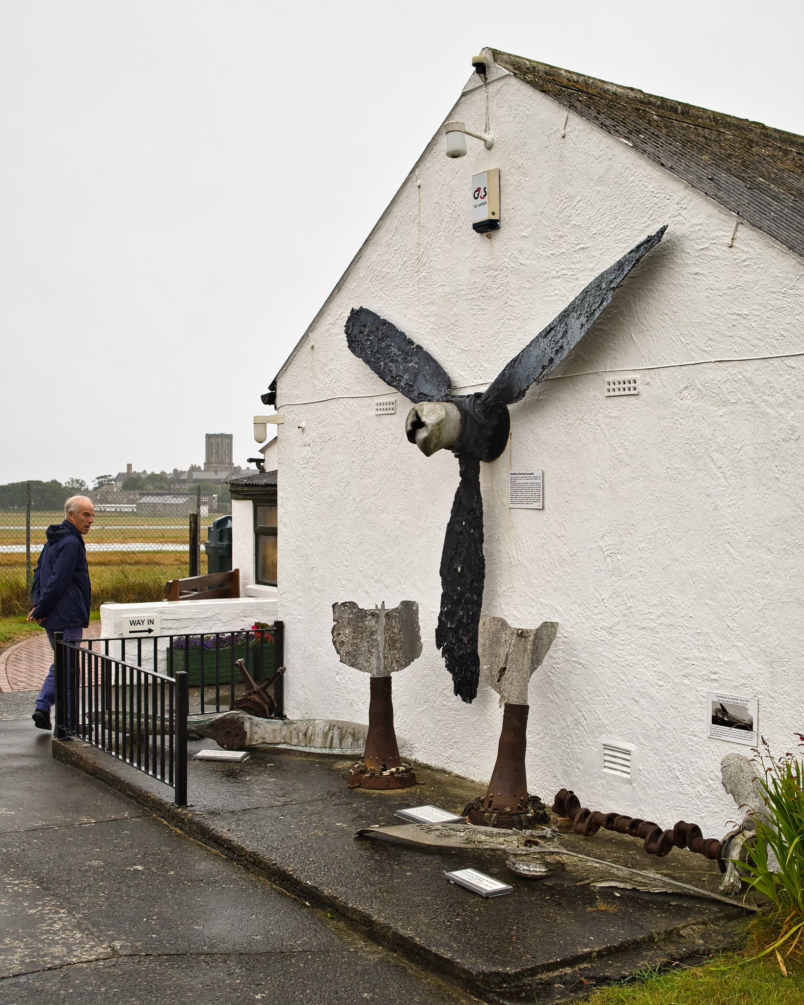 Stephen Rycroft outside the Manx Aviation and Military Museum