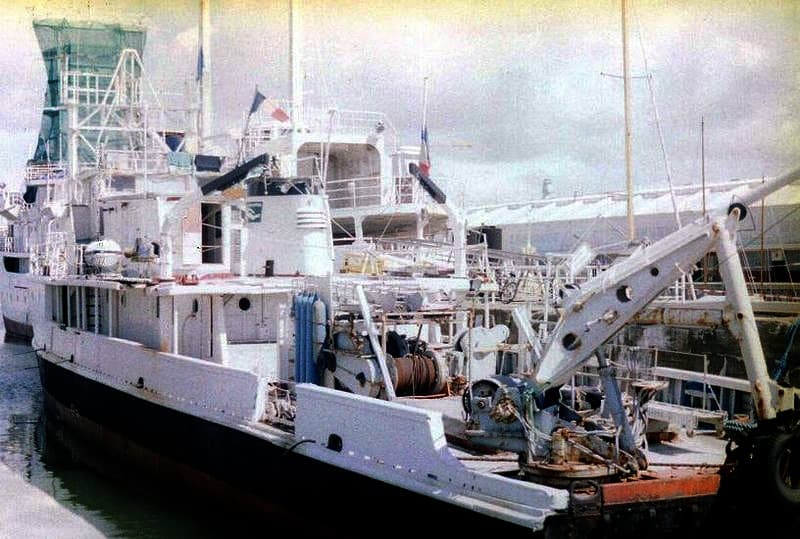 The Calypso at her La Rochelle berth