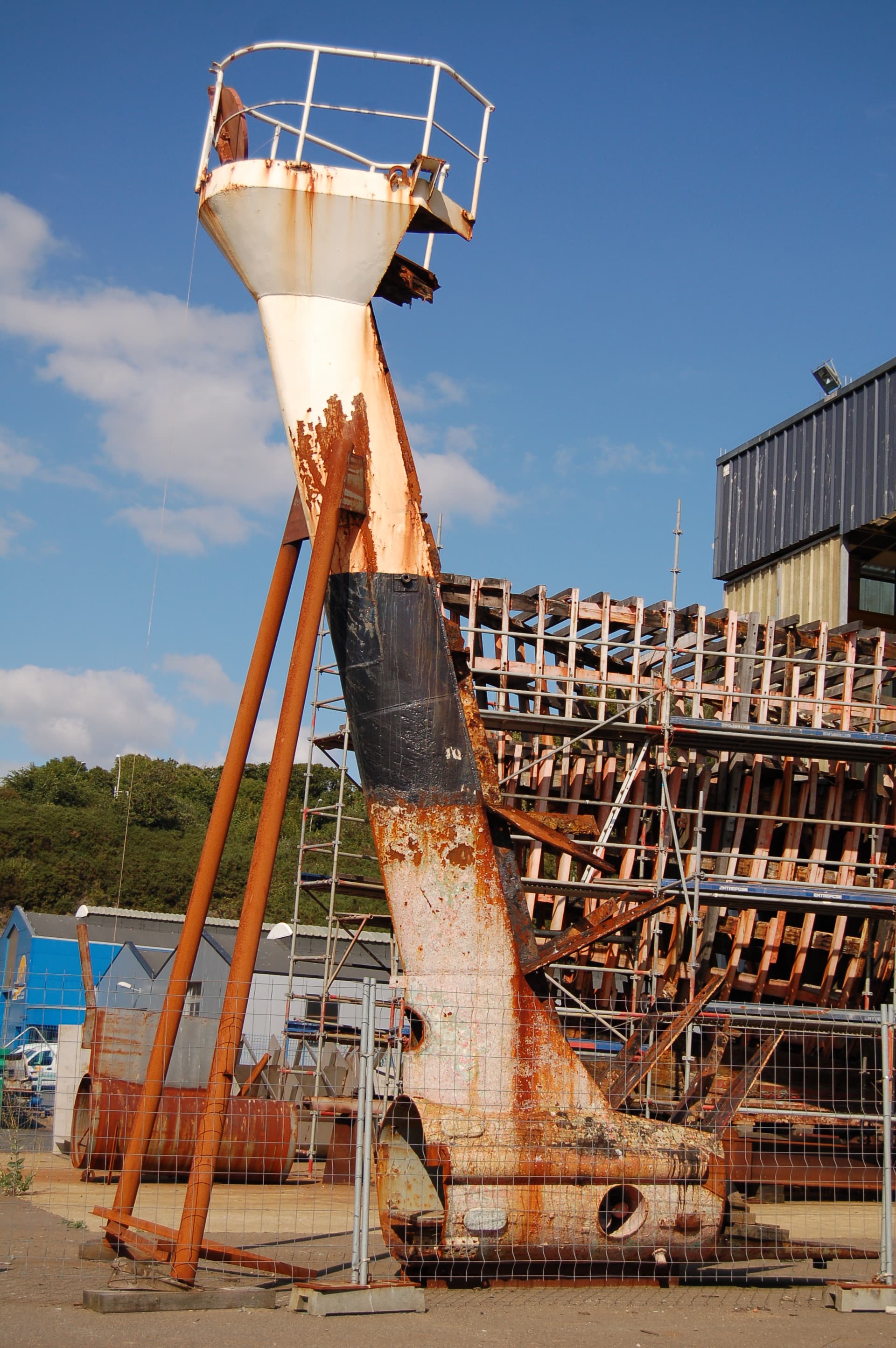 The stripped skeleton and bow of the Calypso, 2010