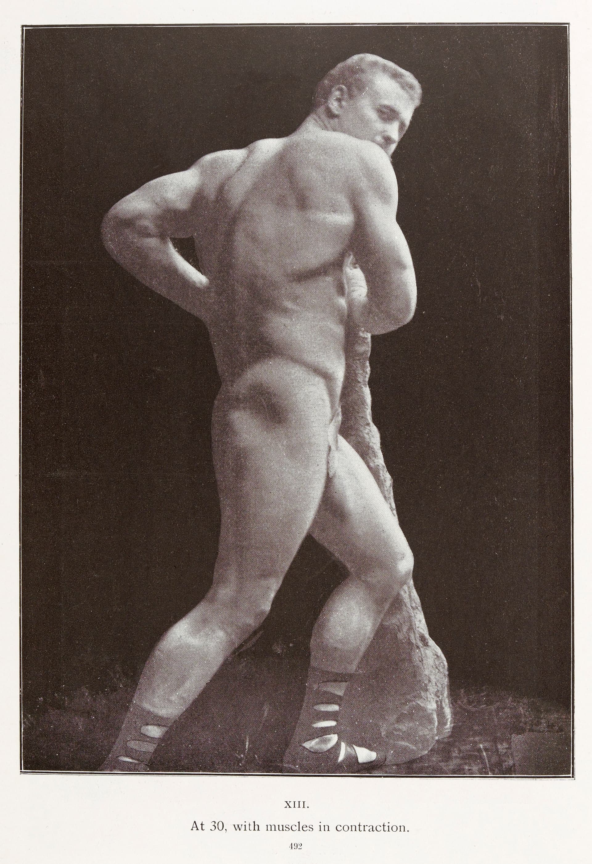 Eugen Sandow at thirty, muscles in contraction